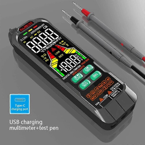 Multimetro Digital Profesional Multimeter 9999 T-RMS LCD Multimetre DC AC Current Voltage Tester Capacitance Diode Usb Tester 2
