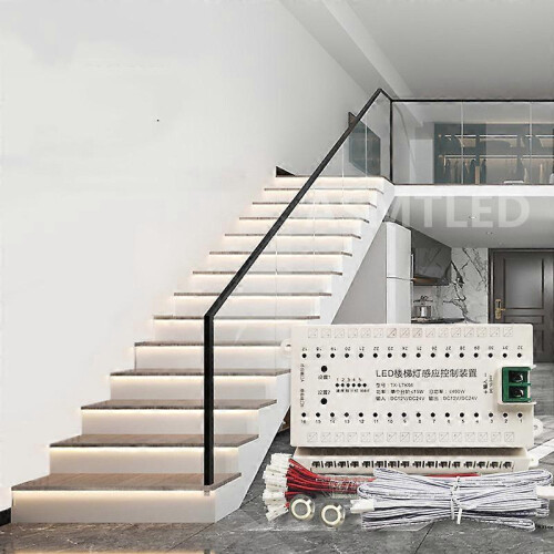 32 Channels Led Stair Lights PIR Motion Sensor Controller for Automatic Stairway Ladder Step Induction Strip Controlers 1