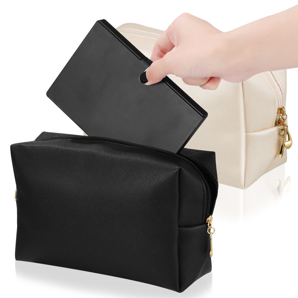 Villcase 2Pcs Cosmetic Bag Makeup Bag Pu Toiletry Bag For Outdoor Wash Bag