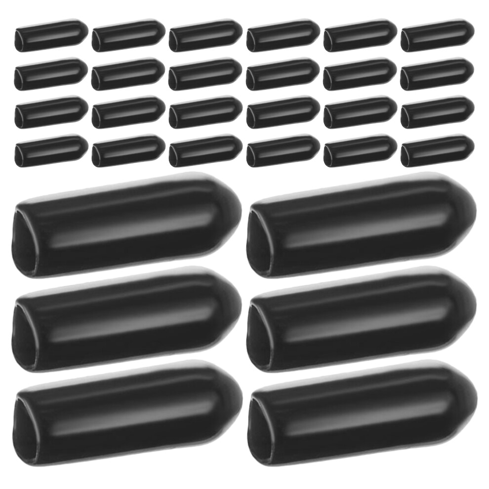 Hairband End Caps Black Plastic 100pcs 0.6in-image-OPC-PJWHPJM-NEW