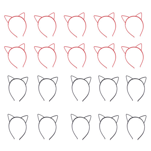 20pcs Cat Ears Headband Plastic Hair A084