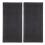 2pcs Rectangular Coffee Mat For Kitchen Counter Black Pvc 9