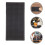 2pcs Rectangular Coffee Mat For Kitchen Counter Black Pvc 4