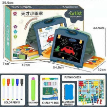 (S, green) Children  Dust-free Drawing Board Bracket Blackboard Infant Baby Small Blackboard Drawing Board Magnetic Graffiti Writing Board