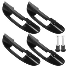 4Sets Black Kayak Paddle Clip Durable Rubber Alloy Fixed Paddle Holder