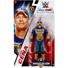 Mattel WWE John Cena Actionfigur, Main Event Serie #159, 15 cm Sammlerstern mit 14 Gelenkpunkten
