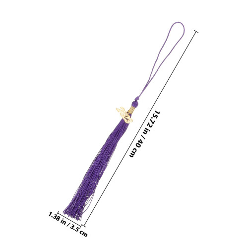Graduation Tassel Purple 6pcs 15.7x1.4in Polyester 2