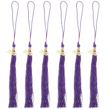 Graduation Tassel Purple 6pcs 15.7x1.4in Polyester