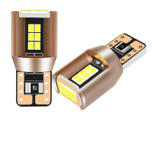 (Amber Yellow) 2Pcs New T10 W5W Super Bright LED Car Parking Lights WY5W Auto Wedge Turn Side Bulbs Canbus Interior Reading Dome Lamps 12V