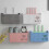 (Light blue) Wall-Mounted Wireless Wifi Router Shelf ABS Plastic Storage Box Cable Power Bracket Organizer Box for Media Boxes Game Console 2