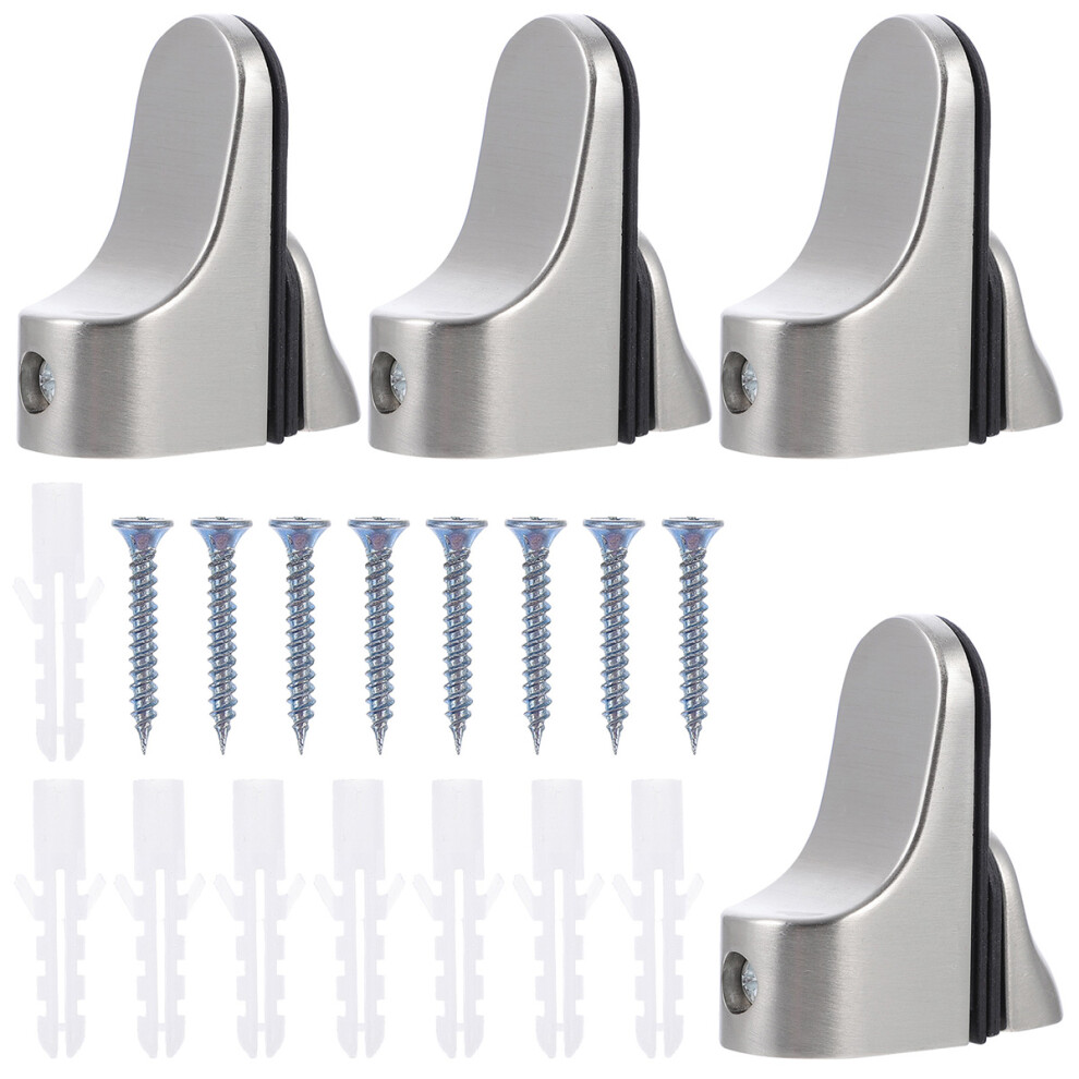 4Pcs Partition Shelf Clamps Wall-Mounted Zinc Alloy Glass Card 3061638047888