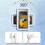 (black) Wall Waterproof Touch Screen Mobile Phone Box Retractable Rotating Mobile Phone Stand Lazy Bracket for Bathroom Kitchen 5