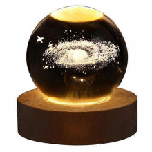 (Nebula) Unique Glowing Planetary GalaxyAstronaut Crystal Ball Night Lights USB Power Warm Bedside Light Christmas Kid Gift Night Lamp