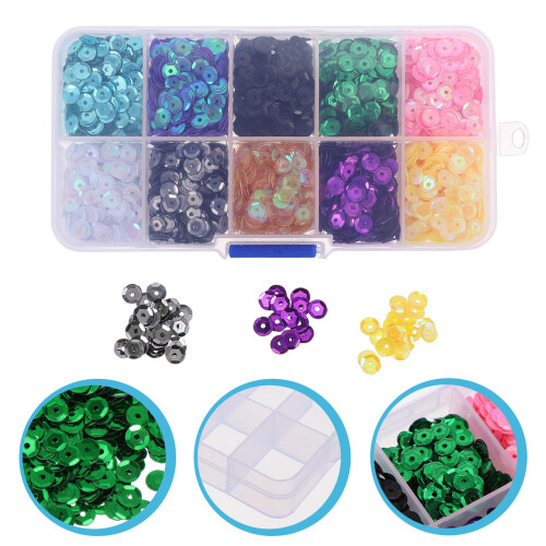 1 Box Decorative Scale Sequins Plastic Accessories Round 2