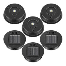6 Pcs Solar Lights Replacement Top 7 Solar Lantern Parts Led Solar Panel Lantern Lid Lights for Outdoor Hanging Tw