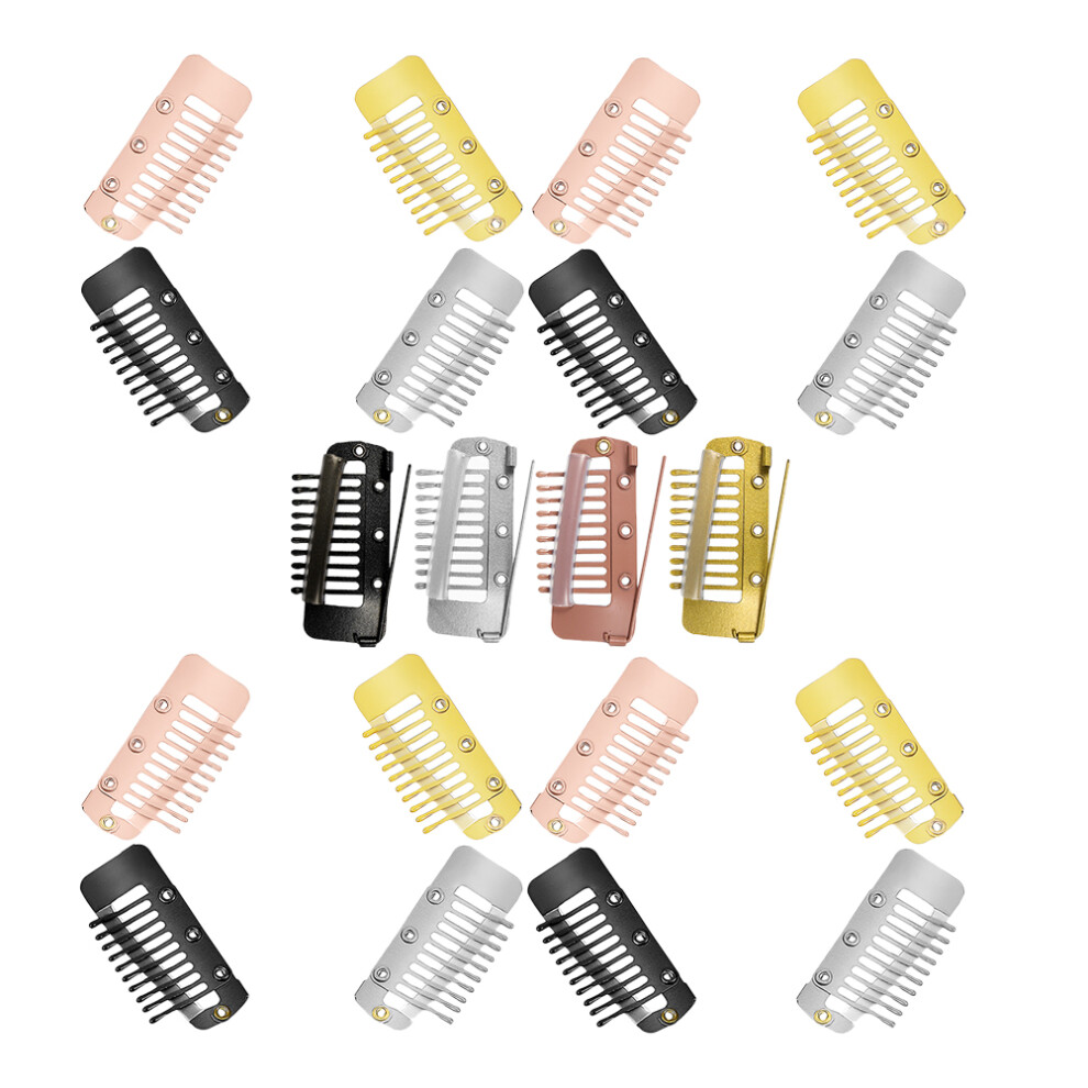 Ohphcall Unisex 20Pcs Extension Hair Clips For Women's Simple Structure Fixing