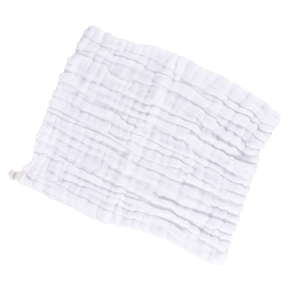 4Pcs Cotton Muslin Baby Washcloths Absorbent Bib Towels White Happyyami