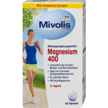 2X Mivolis Magnesium 400 Tablets 48g