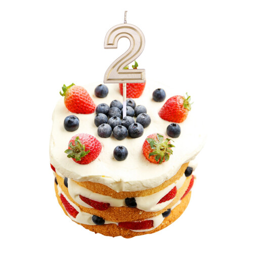Number 2 Candle Number Candles Decorate Cake