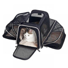 (S, White) Pet Carriers Bag Portable Breathable Foldable Bag Cat Dog Carrier Bags Outgoing Outdoor Travel Pets Cats Handbag Safety Zippers