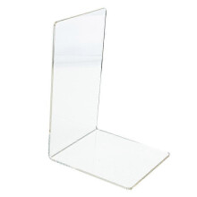 2Pcs Clear Acrylic Bookends L-shaped Desk Organizer Desktop Book Holder School Stationery Office Accessories