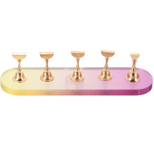 1 Set Manicure Practice Nail Tray Acrylic Metal Training Bench