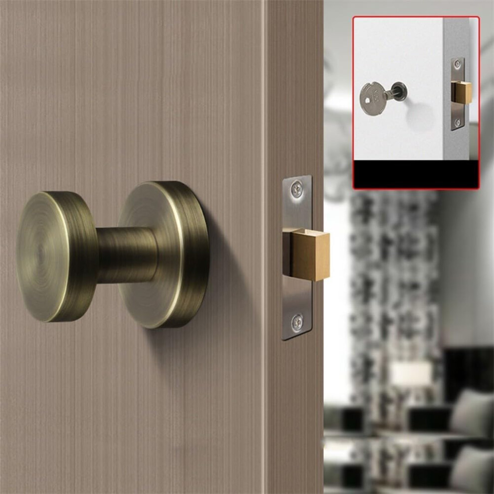 Single-Sided Door Lock, Invisible Design, Bronze Finish, Enhanced Security, Aesthetic Appeal For Home Use 6947110362908