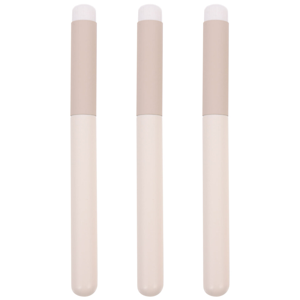 Aboofan White 3Pcs Nylon Hair Makeup Brushes Lip Concealer Brush For Women