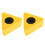 2pcs Mic Logo Flag Interview Microphone Yellow 1