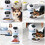1 Set Of Automatic Feeders For Cats White With Digital Timer 10