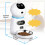 1 Set Of Automatic Feeders For Cats White With Digital Timer 2