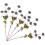 5pack Blue Plastic Dandelion For Home And Event Decoration 7