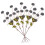 5pack Blue Plastic Dandelion For Home And Event Decoration 3