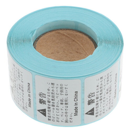 White Warning Stickers for Packing with Easy Peel Adhesive