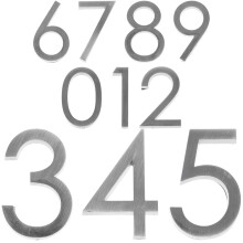 1Set Grey Adhesive House Address Numbers ABS for Modern Outdoor Use