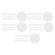 5Sets Round Shape Transparent Nail Color Display Boards Manicure Tools
