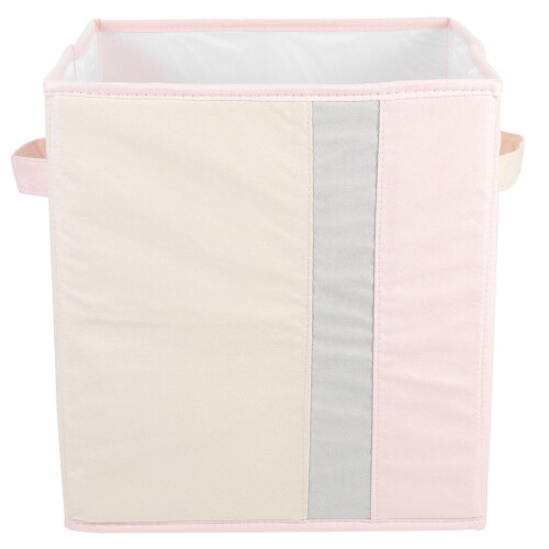 Pink Fabric Clothes Storage Boxes Foldable Wardrobe Organizer