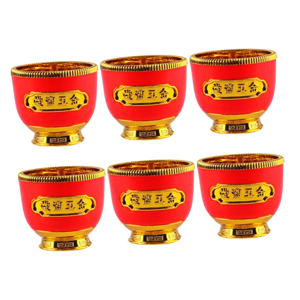 Buddha Cup Set of 6 Plastic Meditation Bowls for Water Offering and Temple Use, Buddhist Water Chalice, 200ml-image-OPC-PJWKWXZ-NEW