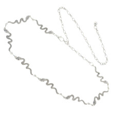 Silber Metall Taillenkette Damen Body Chain Verstellbar