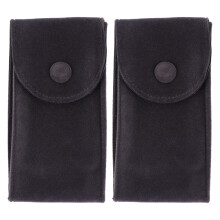 2Pcs Travel Watch Pouch Dark Grey Non-Woven Protective Bag