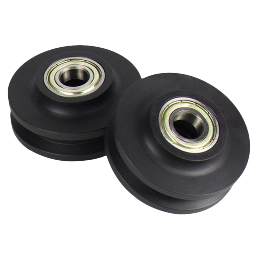 2 Pcs Wheels Gate Roller Guide Hanging Rail Pulley 3061975004506