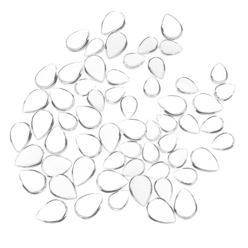 Raindrops  60 Pcs Decorative Cabochons Diy Gems Decoration Transparent