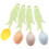 4 Pcs Ceramic Flower Spoon Household Ceramics Child 2