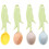 4 Pcs Ceramic Flower Spoon Household Ceramics Child 4