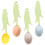 4 Pcs Ceramic Flower Spoon Household Ceramics Child 6