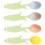 4 Pcs Ceramic Flower Spoon Household Ceramics Child 8