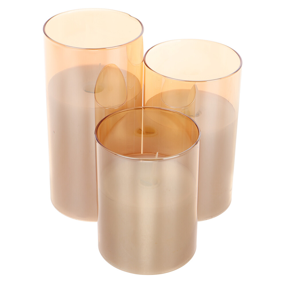 Worgeous  3 Pcs Led Candle Light Wedding Decor Flickering Candles-image-OPC-PJWMRPF-NEW