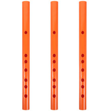 3Pcs Beginner Kids Recorder Instrument Resin 6-Hole Orange Flute