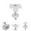 Adjustable Solar Clamp Solar Panel Mid Clamp Silver 4pcs 10