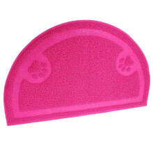 Cat Litter Pads Litter Mat Half-Round Rose Red 1pcs